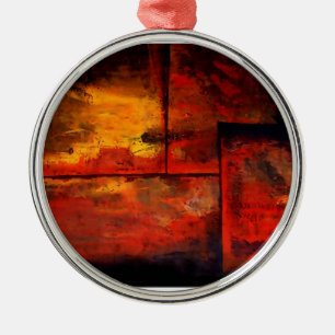Abstract Art Metal Ornament