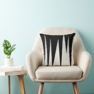 Abstract Art Minimalism Black White Lines Throw Pillow