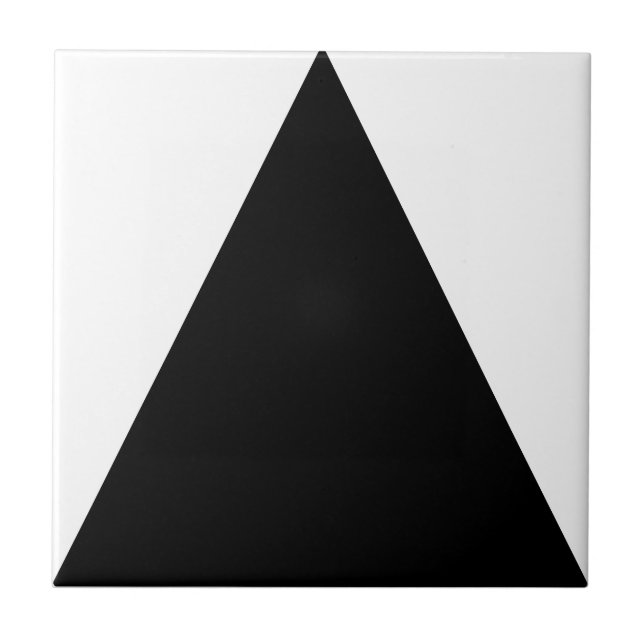 Abstract Art Minimalism Black White Tile (Front)