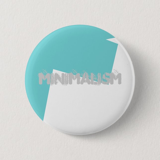 Abstract Art Minimalism Blue White 2 Inch Round Button (Front)