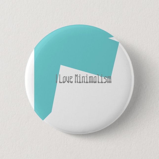 Abstract Art Minimalism Blue White 2 Inch Round Button (Front)