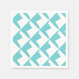 Abstract Art Minimalism Blue White Napkin