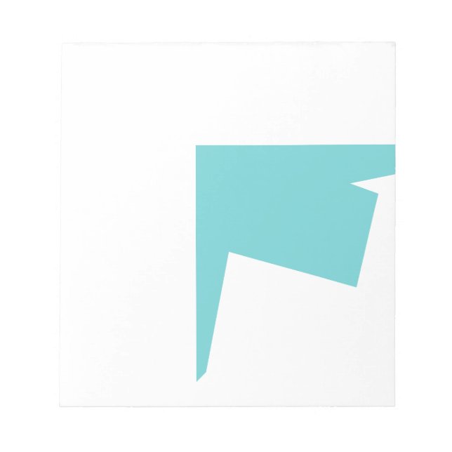 Abstract Art Minimalism Blue White Notepad (Front)