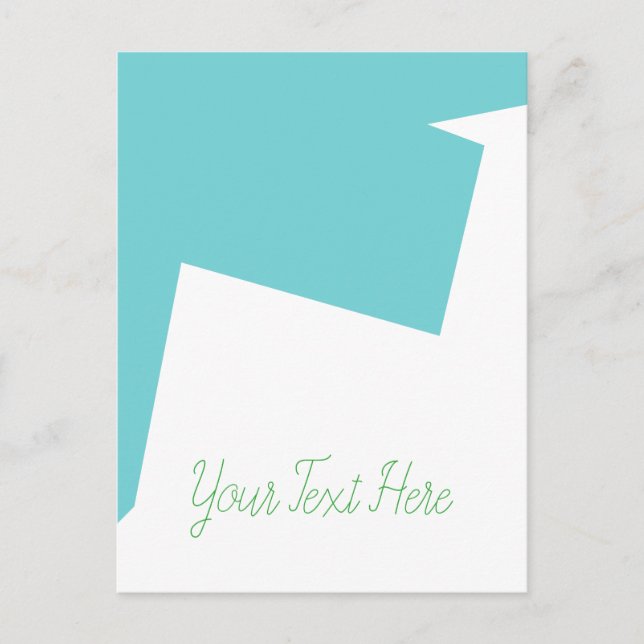 Abstract Art Minimalism Blue White Postcard (Front)