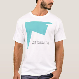 Abstract Art Minimalism Blue White T-Shirt