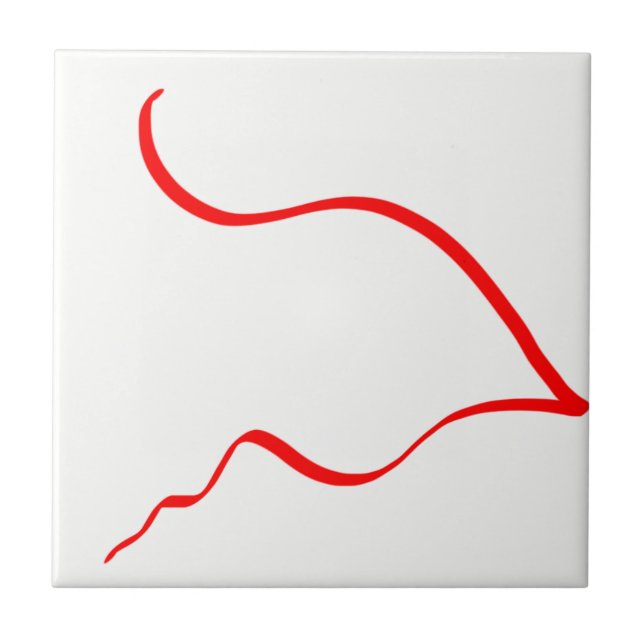 Abstract Art Minimalism Minimalistic Tile (Front)