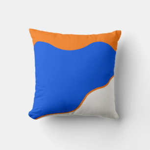 Abstract Art Minimalism Pastel Orange Blue  Throw Pillow
