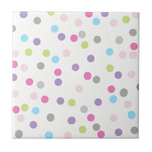 Abstract Art Minimalism Small Dots Pastel Tile