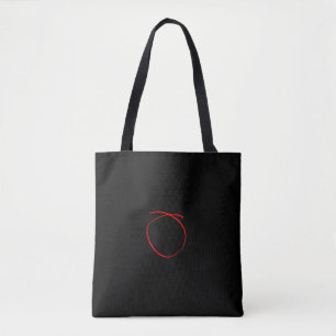 Abstract Art Minimalistic Red Black Tote Bag