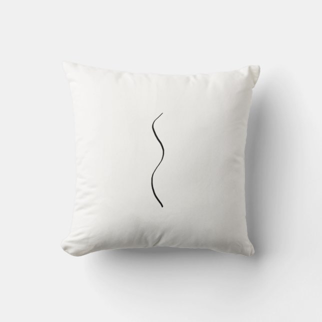 Abstract Art Minimalistic The Curve Cushion (Front)