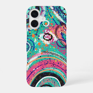 Abstract Art: Mint Candies iPhone 16 Case