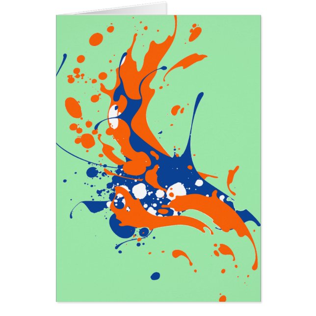 Abstract Art Mint Green Modern Art paint splash (Front)