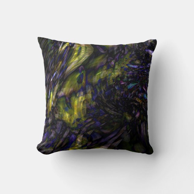 Abstract Art Modern Colour Splash Artistic Colourf Throw Pillow (Front)