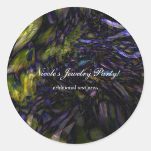 Abstract Art Modern Colour Splash Colourful Party Classic Round Sticker