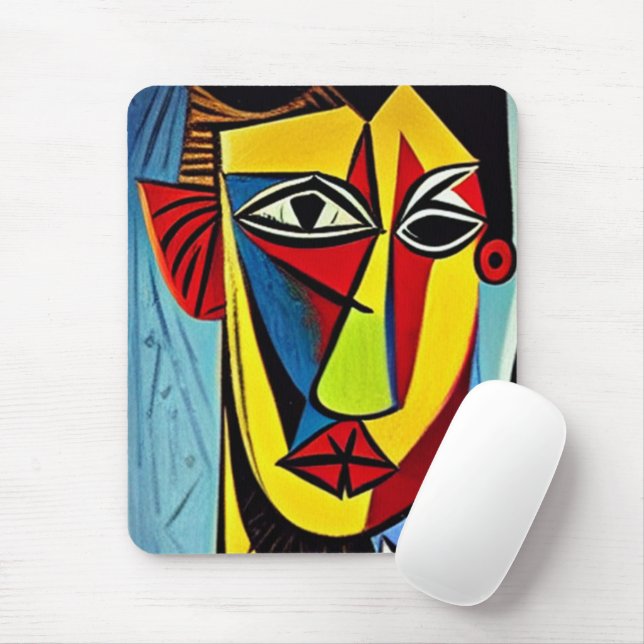 Abstract Art Mouse Pad (With Mouse)