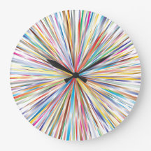 Abstract Art Multi-Color Burst Wall Clock