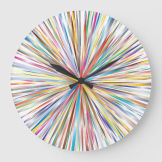 Abstract Art Multi-Color Burst Wall Clock