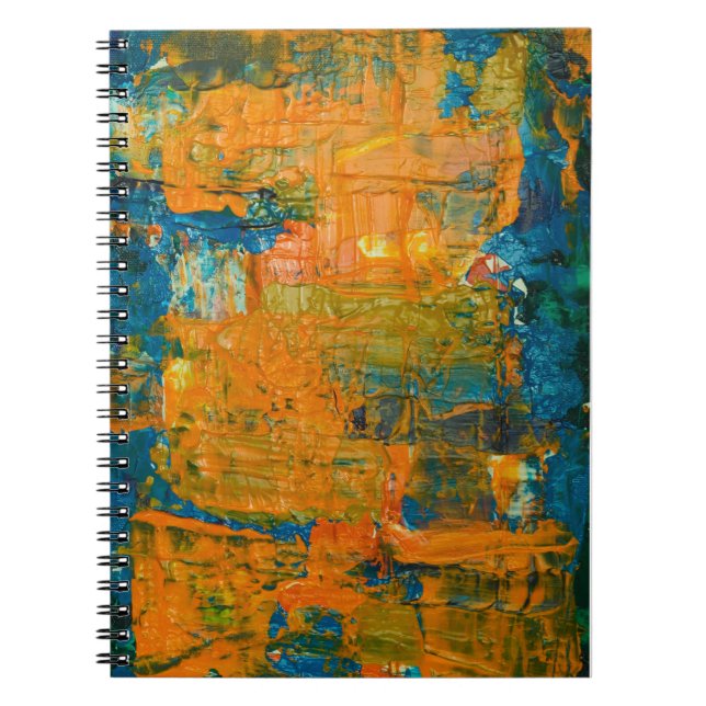 Abstract Art Multicolored Mixed Orange Abstract Ac Notebook (Front)