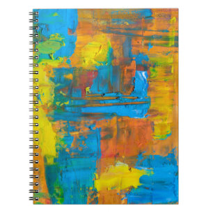 Abstract Art Multicolored Orange Abstract Acrylic Notebook