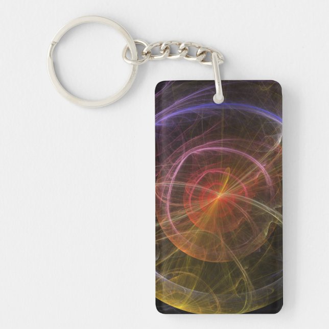 Abstract Art New World Keychain (Front)