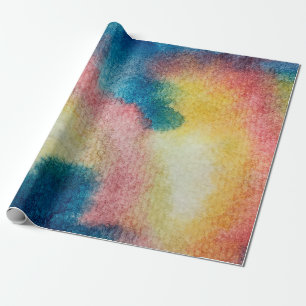 Abstract art of colourful bright ink and watercolo wrapping paper