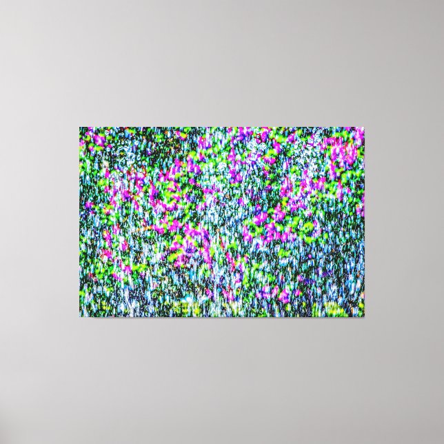Abstract Art Of Purple Lilacs And Fountain Jets Canvas Print (Front)