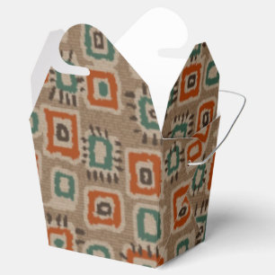 Abstract Art Old Cloth Patches Favor Box