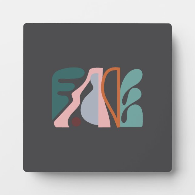 Abstract Art One Plaque (Front)