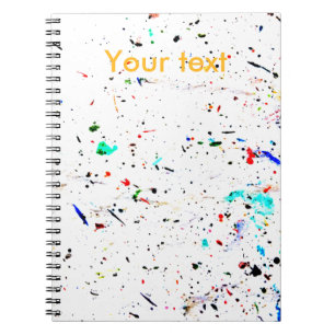 Abstract Art Paint Splashes and Spotty Notebook