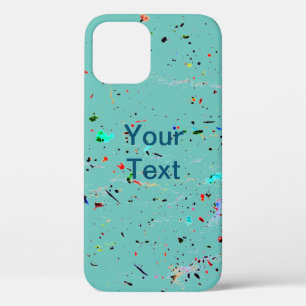 Abstract Art Paint Splashes, Custom Colour iPhone 12 Case