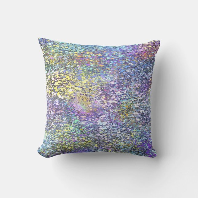 Abstract Art Paint splatters and Flicks Throw Pillow (Front)