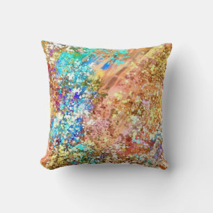 Abstract Art Paint splatters and Flicks Throw Pillow