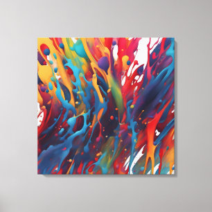 Abstract art painting canvas print
