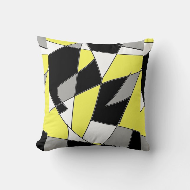 Abstract Art Painting One Of A Kind Pillow Cushion (Front)