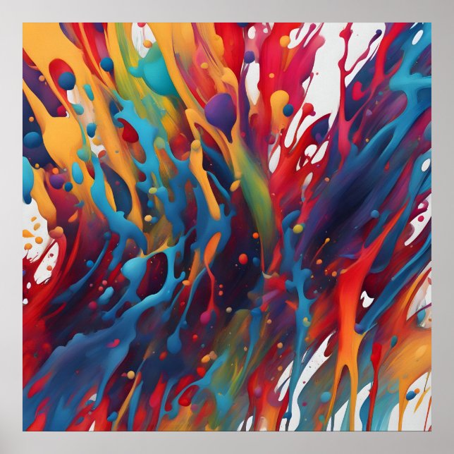 Abstract art painting poster (Front)