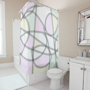 Abstract Art Pale Beige Coral Pink Yellow