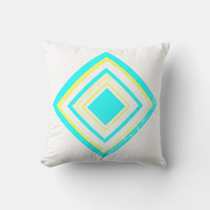 Abstract Art Pale Turquoise Green Blue White Throw Pillow