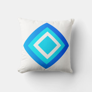 Abstract Art Pale Turquoise Green Blue White Throw Pillow