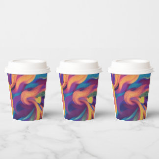 Abstract Art Paper Cups