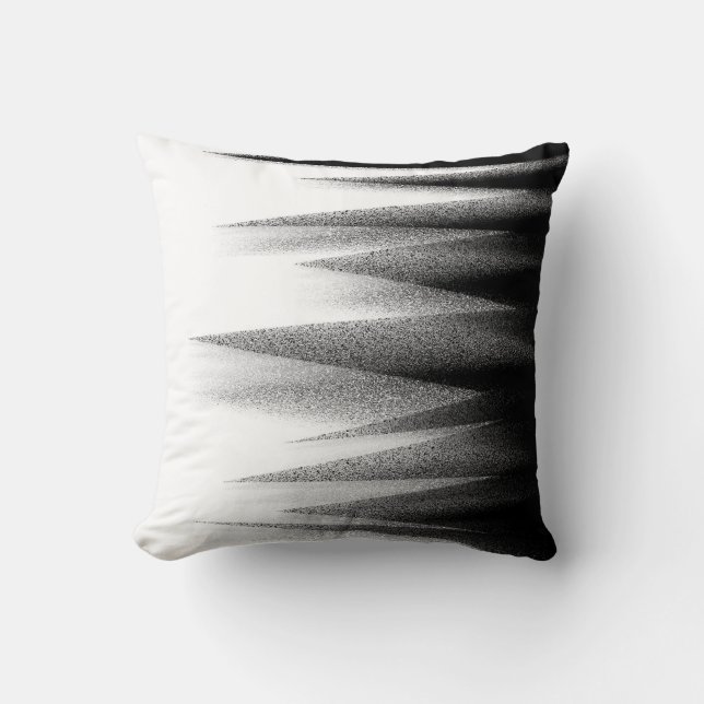 Abstract Art Pastel Black White Bold Throw Pillow (Front)