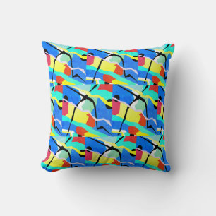 Abstract Art Pastel Colours Cushion Throw Pillow