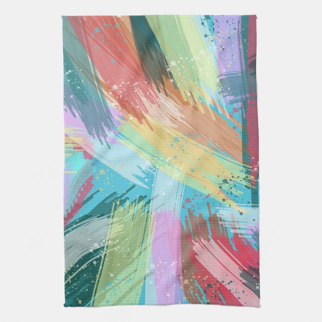 Abstract Art Pastel Kitchen Towel (Vertical)