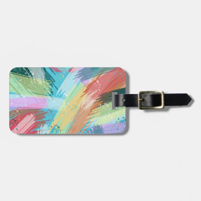 Abstract Art Pastel Luggage Tag (Front Horizontal)