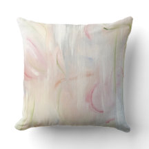 abstract art pastel pillow