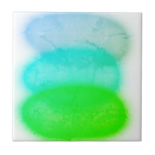 Abstract Art Pastel Turquoise Colours Tile
