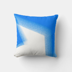 Abstract Art Pastel White Lavender Sky Blue Throw Pillow