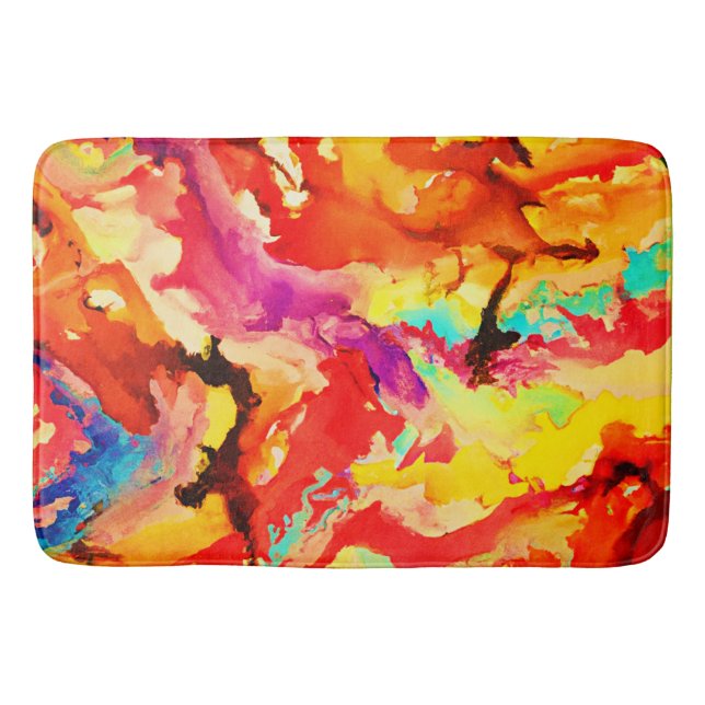 Abstract Art Pattern Bath Mat (Front)