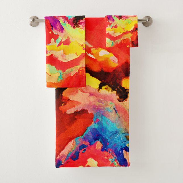 Abstract Art Pattern Bath Towel Set (Insitu)