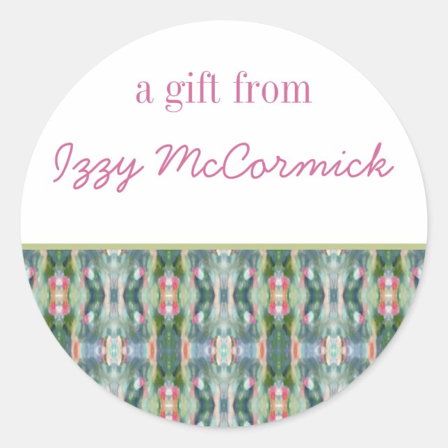 Abstract Art Personalized Gift Stickers (Front)