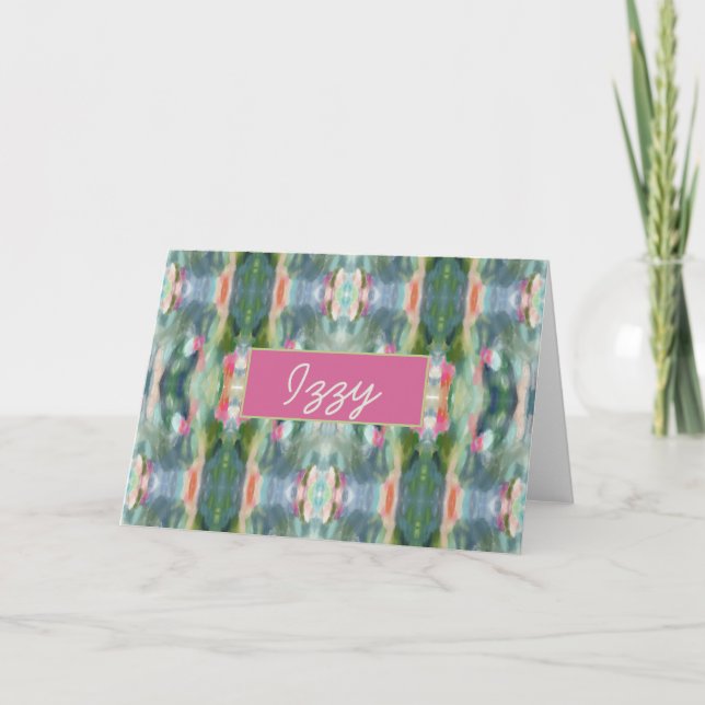 Abstract Art Personalized Note Cards (Front)